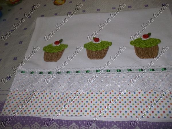 Pano de prato cupcake