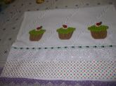 Pano de prato cupcake